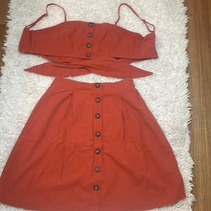 Nasty Gal 2 Piece skirt and crop top